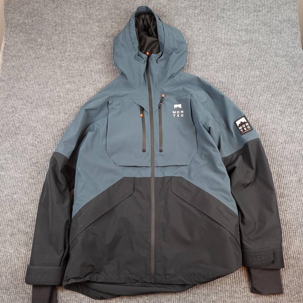 Montec Arch Jacket Mens Large Blue Black Hooded Insulated Ski Snow FW24